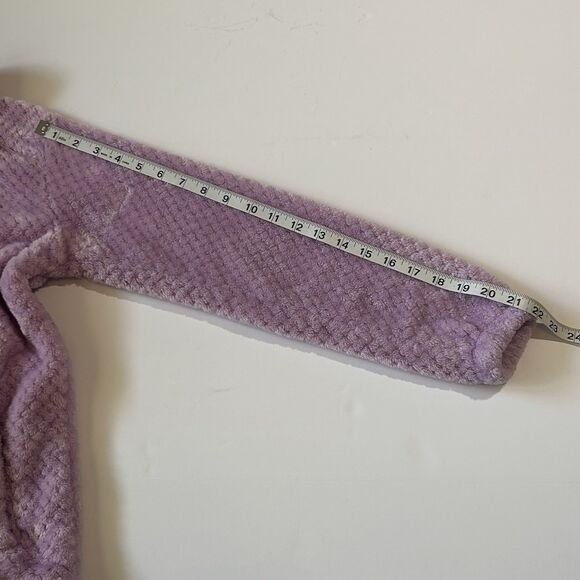 Columbia Fire Side Jacket Girls L Purple/ Lavender Full Zip Fleece Mock Neck - Picture 13 of 15